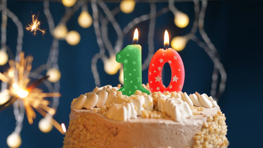 Torta anniversario 10 anni Tokai Italia